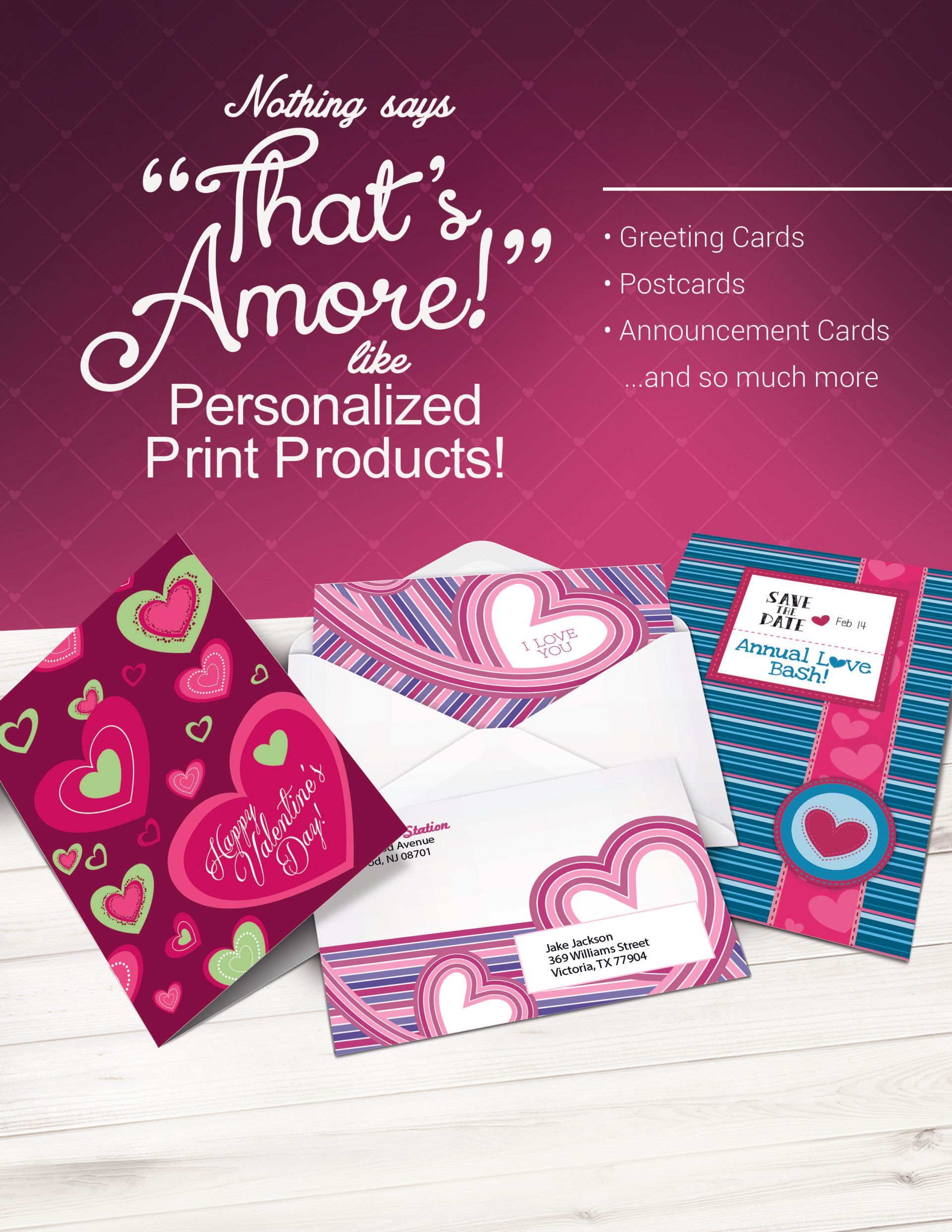 Nothing says that 's amore like personalized print products