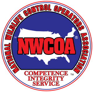 a logo for the nwcoa wildlife control operators association