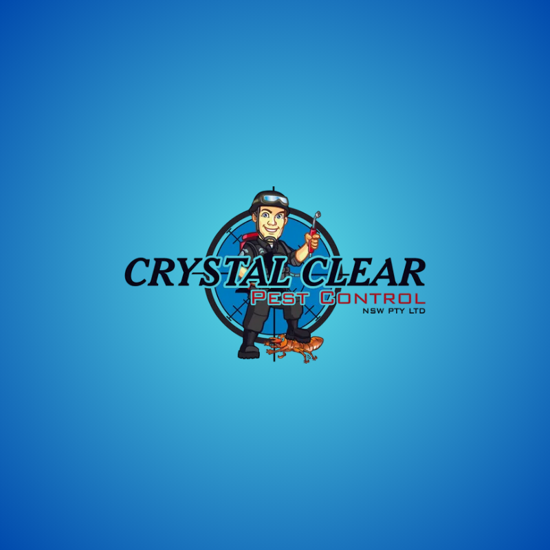Crystal clear pest control logo