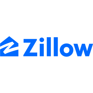 Zillow logo: blue house icon with