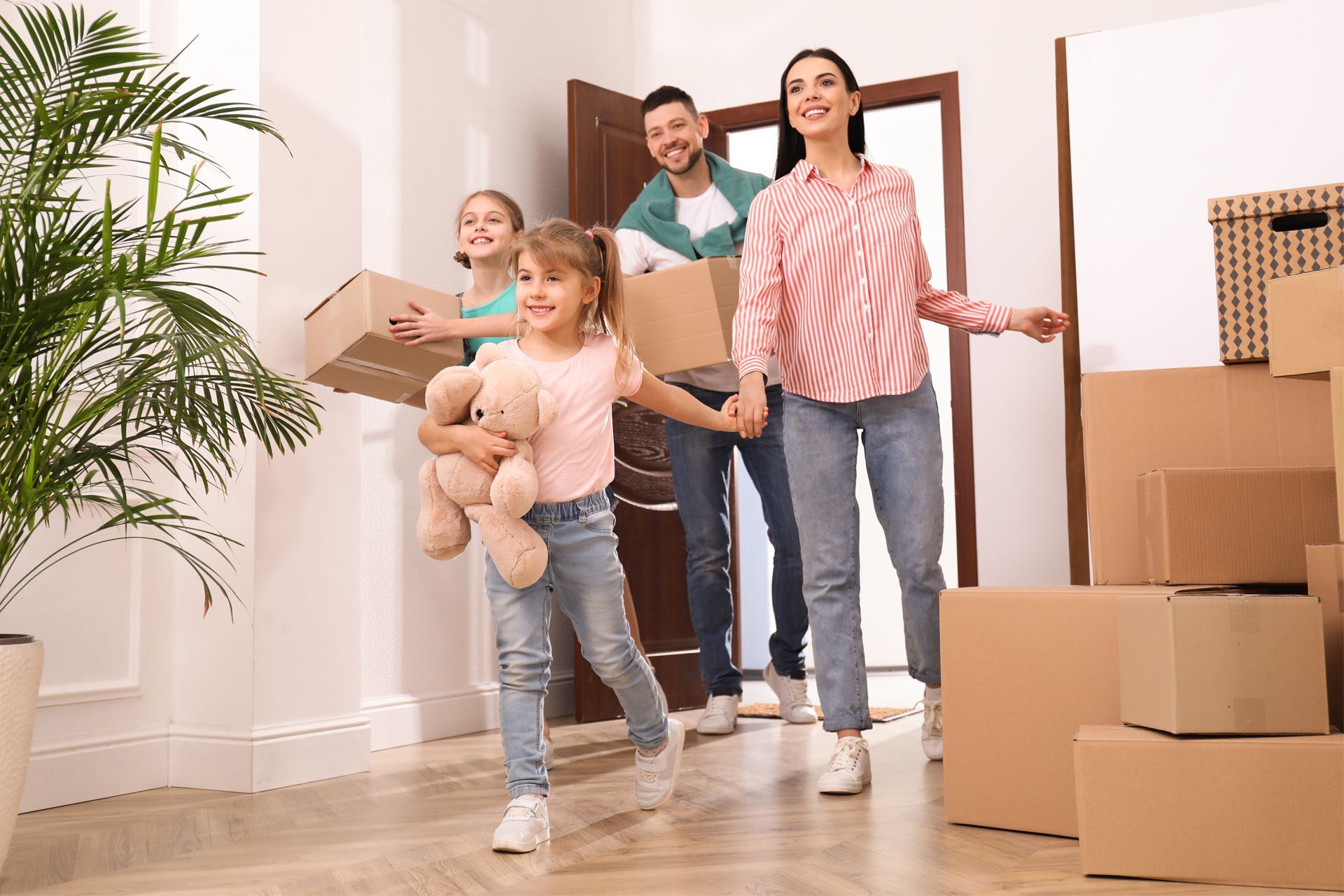 Family in Their New Home