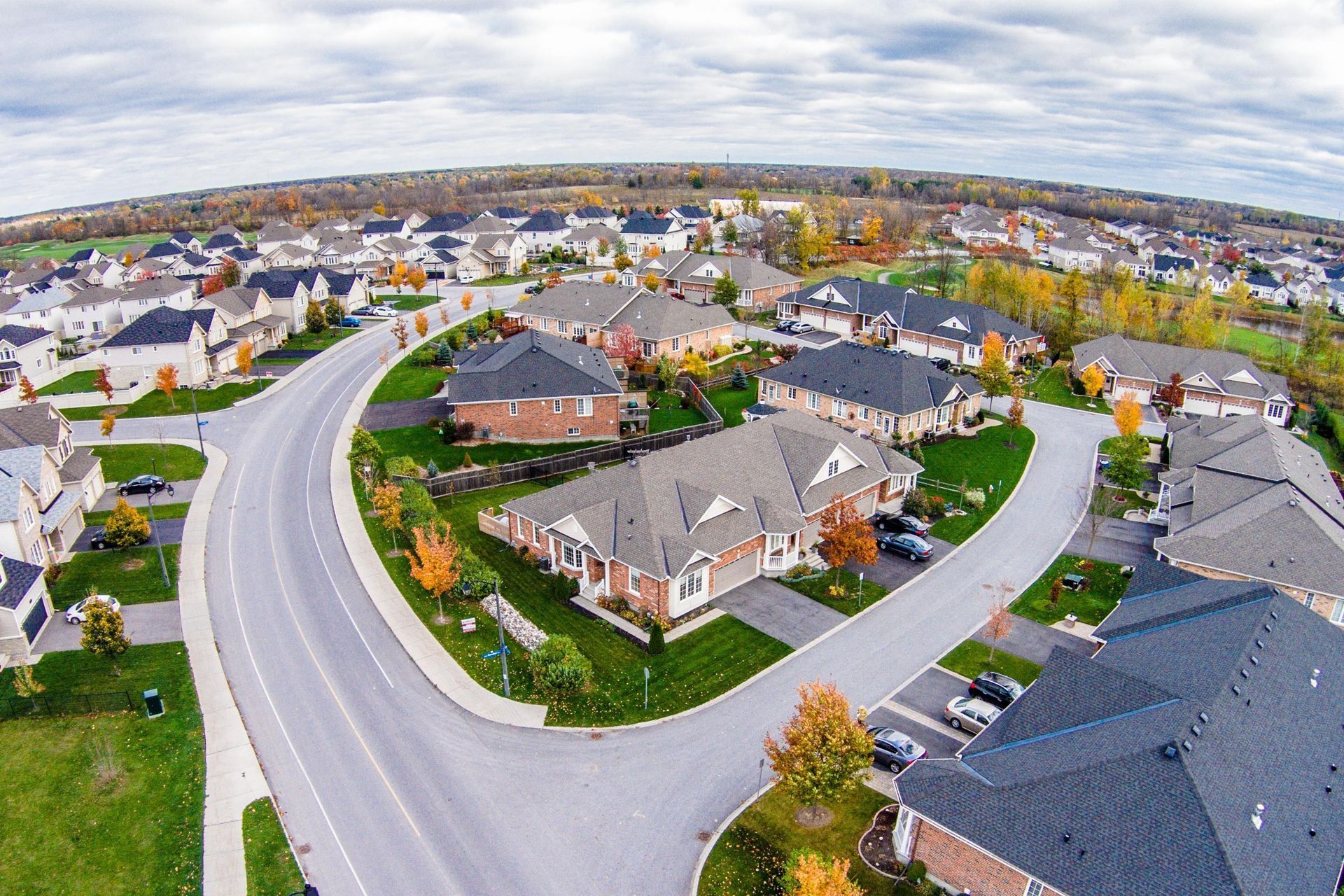 Aerial Shot of Neighborhood