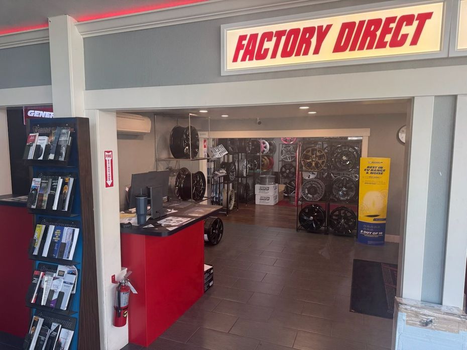 interior of shop | Factory Direct Tire Sales
