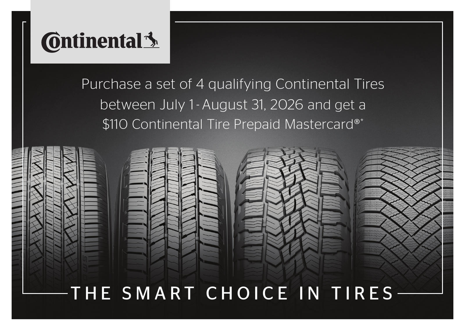 Continental $110 Rebate — Offer Ends August 31, 2026