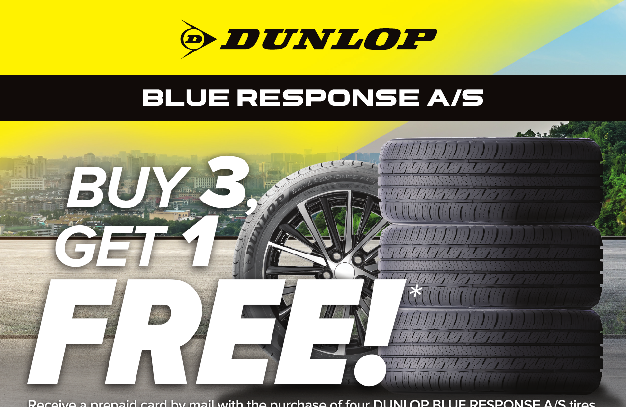 Dunlop Buy 3, Get 1 Free — Offer Ends August 31, 2026