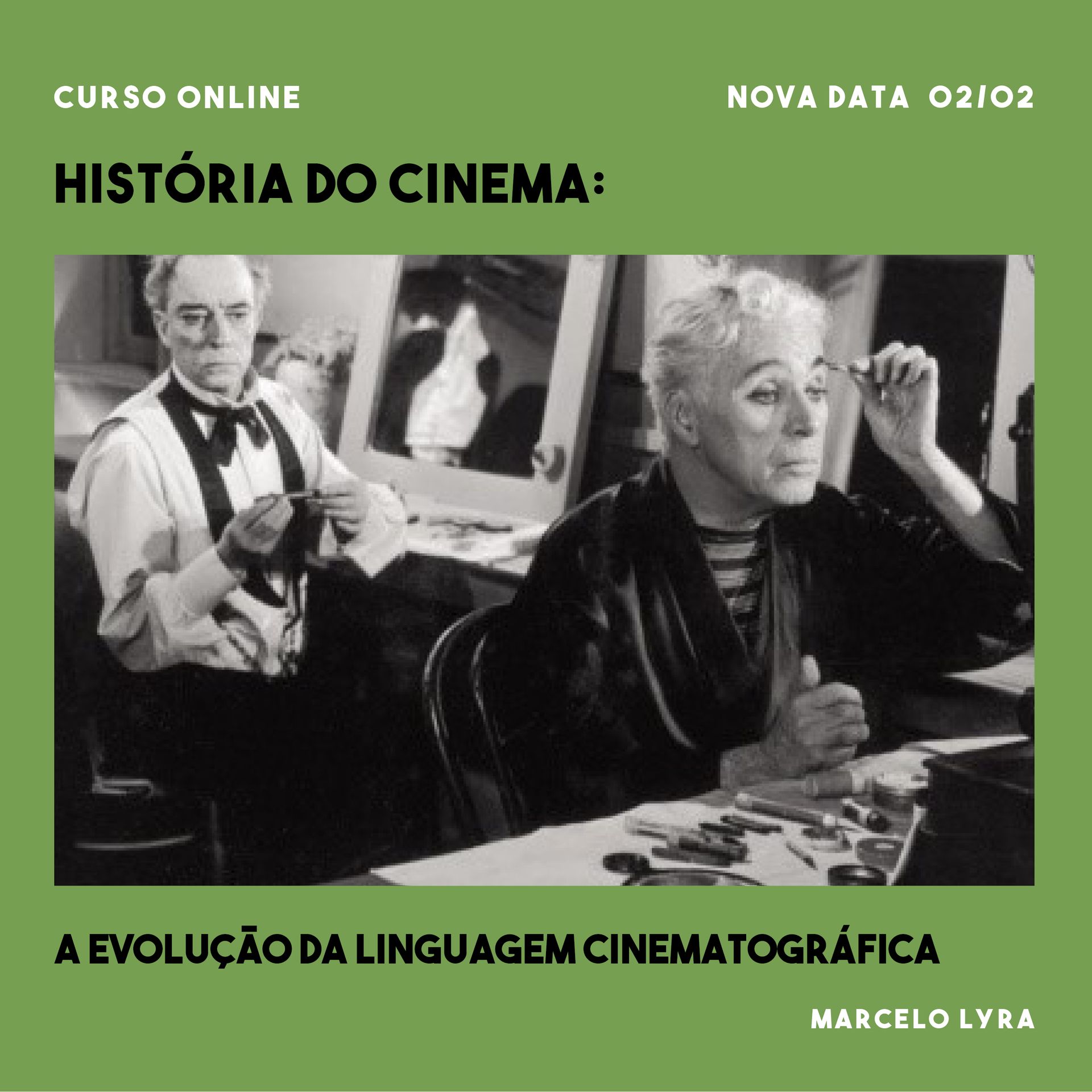Uma foto em preto e branco de um homem aplicando maquiagem