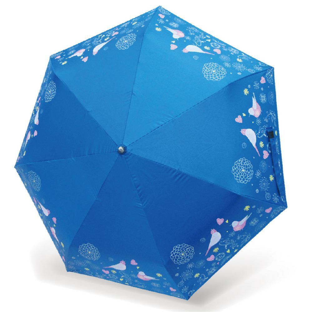 01-580057 - 抗UV - 降溫 - 安全自動開收雨傘 - 愛情鳥