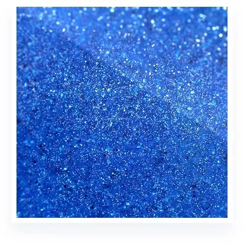 Blue glittery textured background with sparkling light reflections