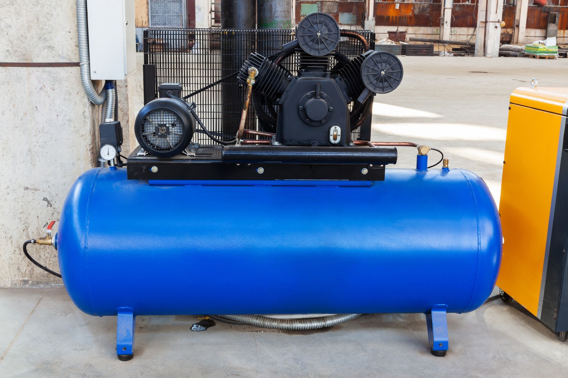 An air compressor.
