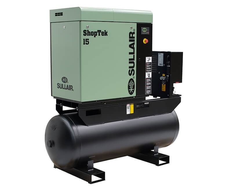 Sullair ShopTek 15 rotary screw air compressor.