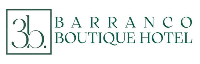 Barranco Boutique Hotel logo in green and brown on a white background