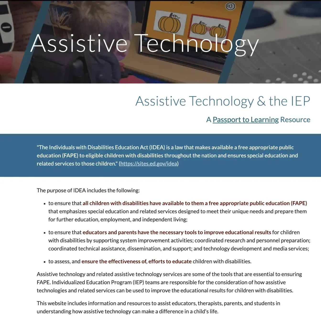 Assistive Technology presentation slide