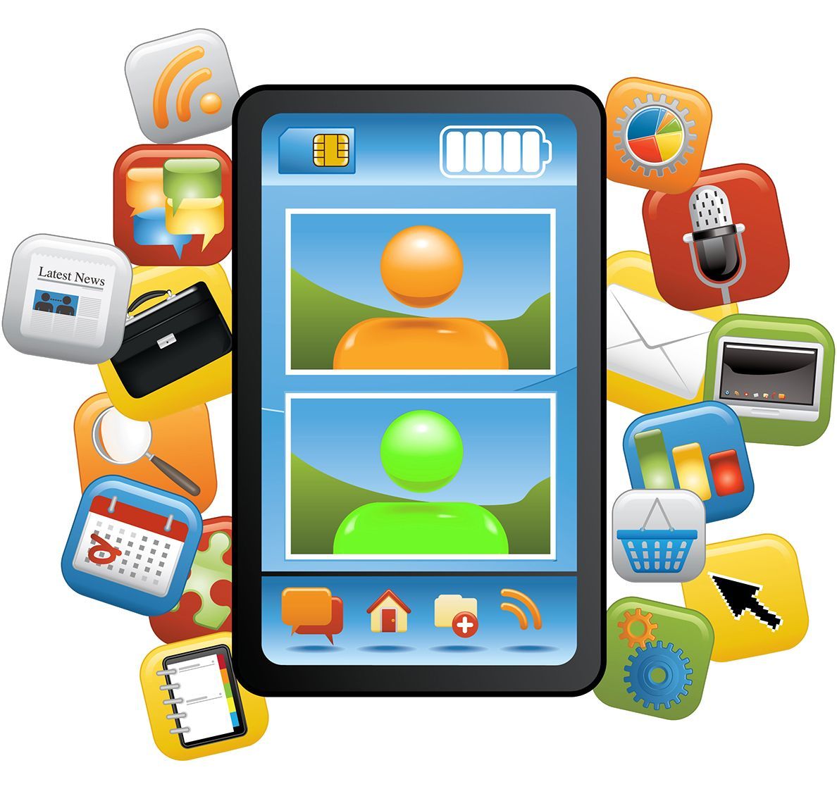 a phone and examples of apps