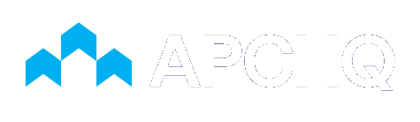 A blue and white logo with arrows and the letter a on a white background.