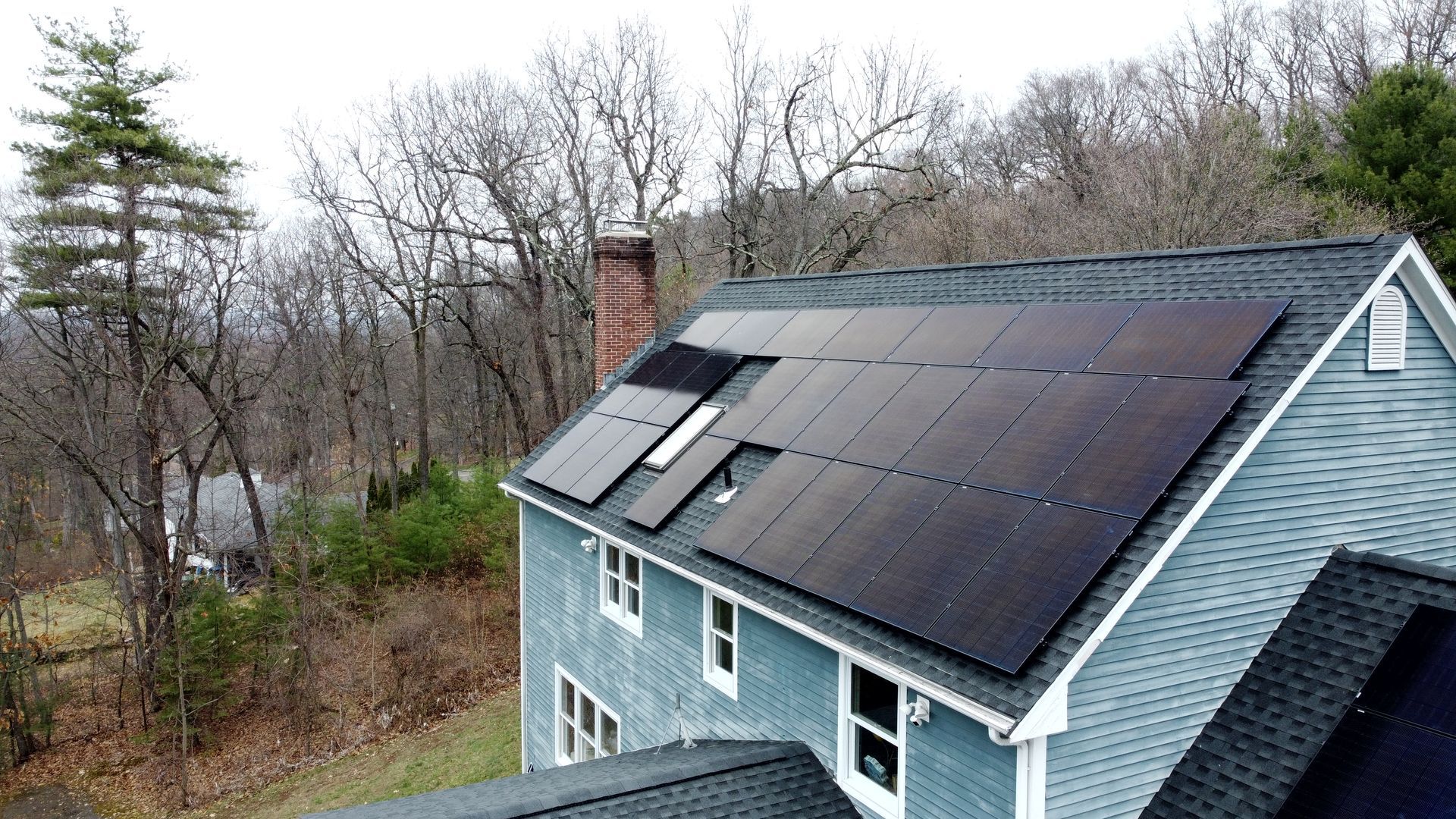 Rooftop solar panel installation on a Connecticut home by Solar Image