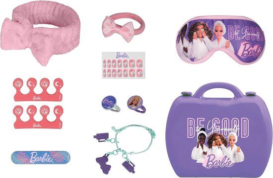 Barbie 20 Delig Wellness & Beauty Speelset - Spa Speelset- Speelfigurenset - Paars