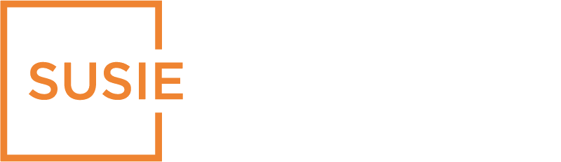 A logo for susie is shown on a white background.