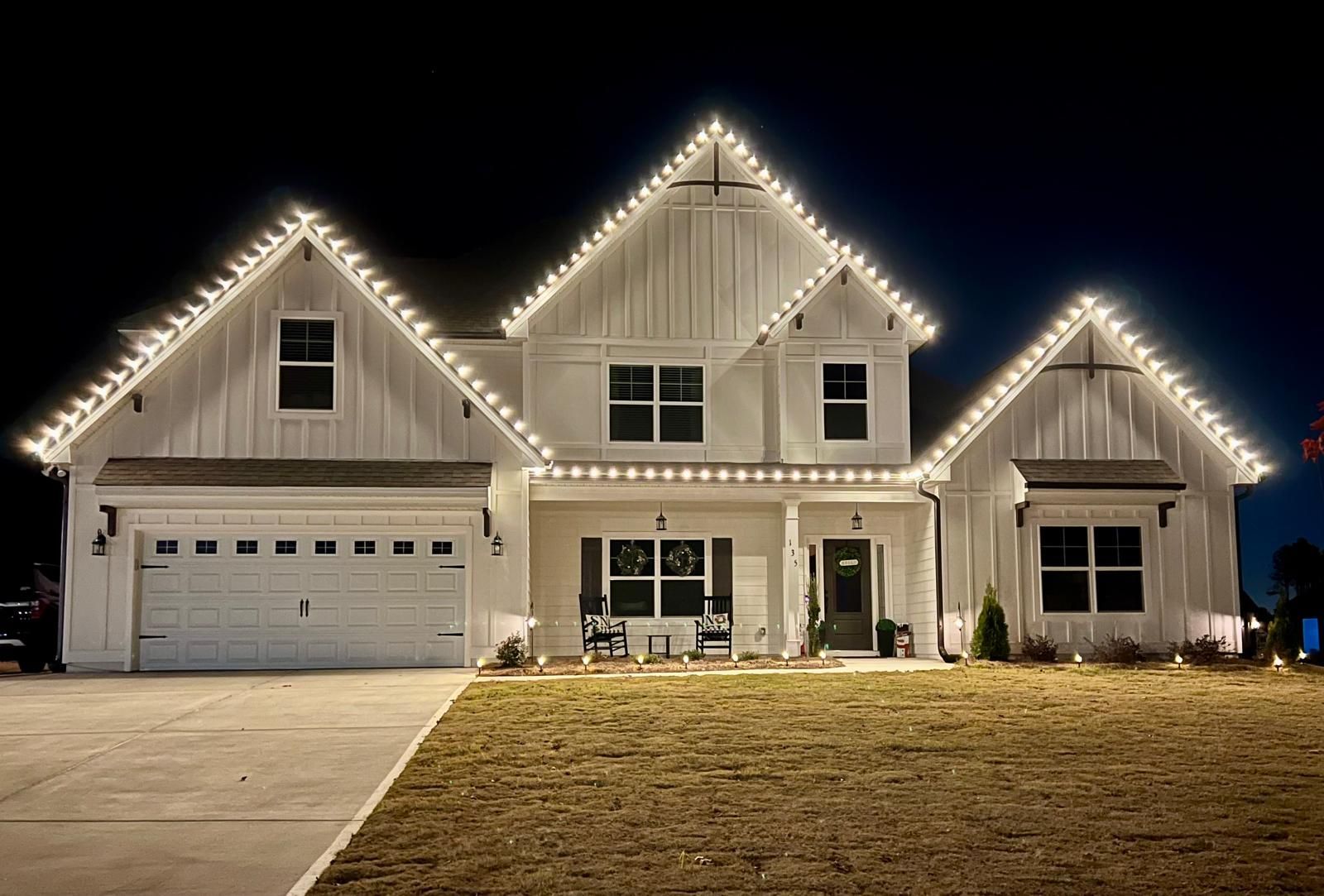 christmas light installation
