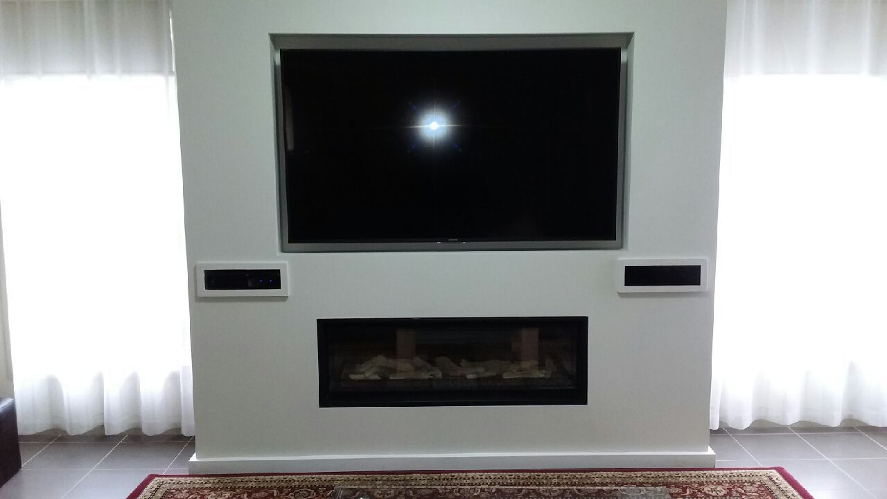 TV on a wall.