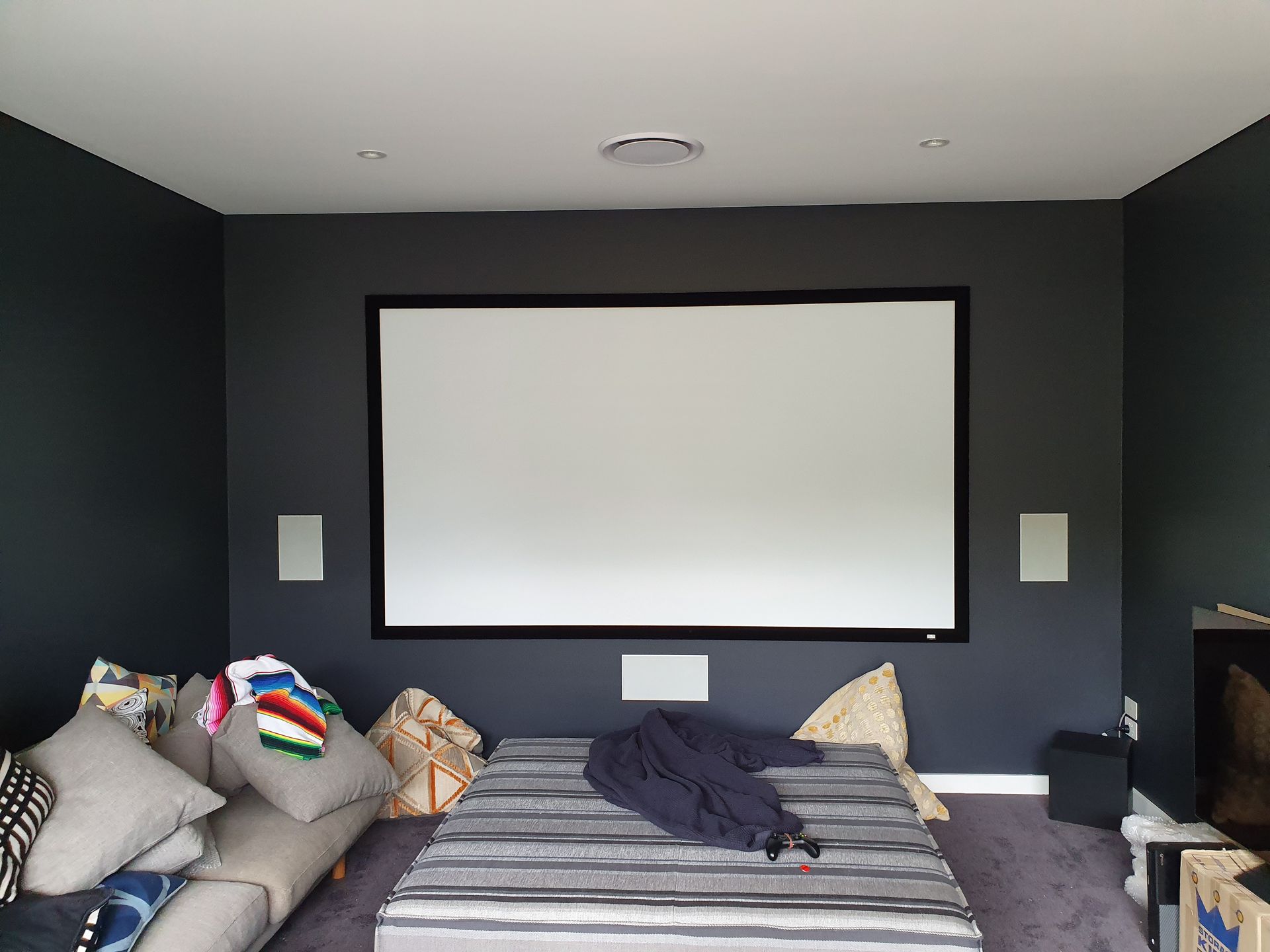 TV on a wall.