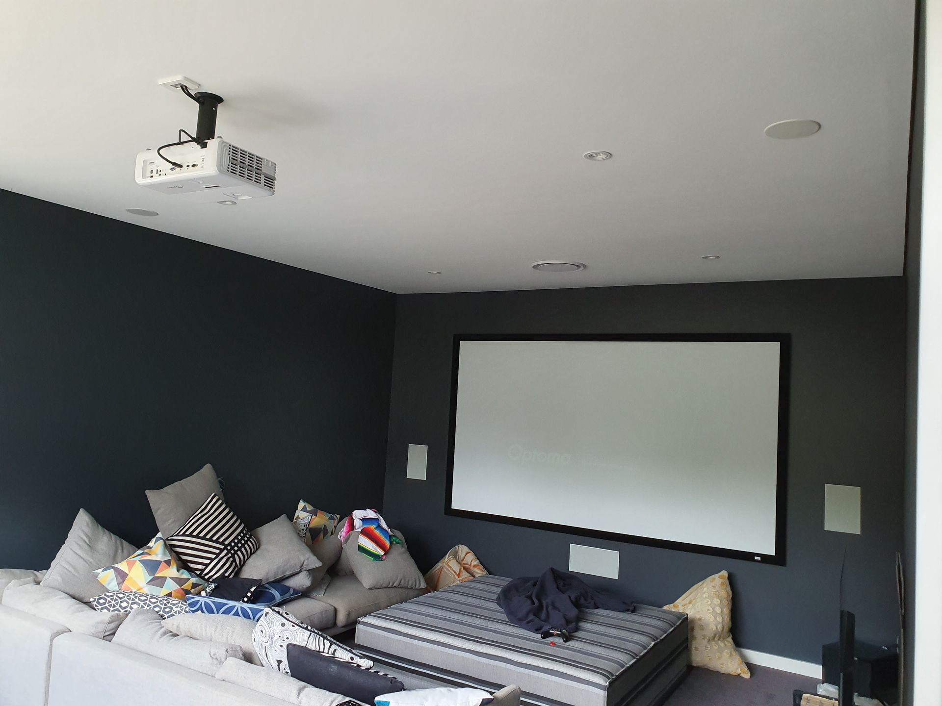 TV on a wall.