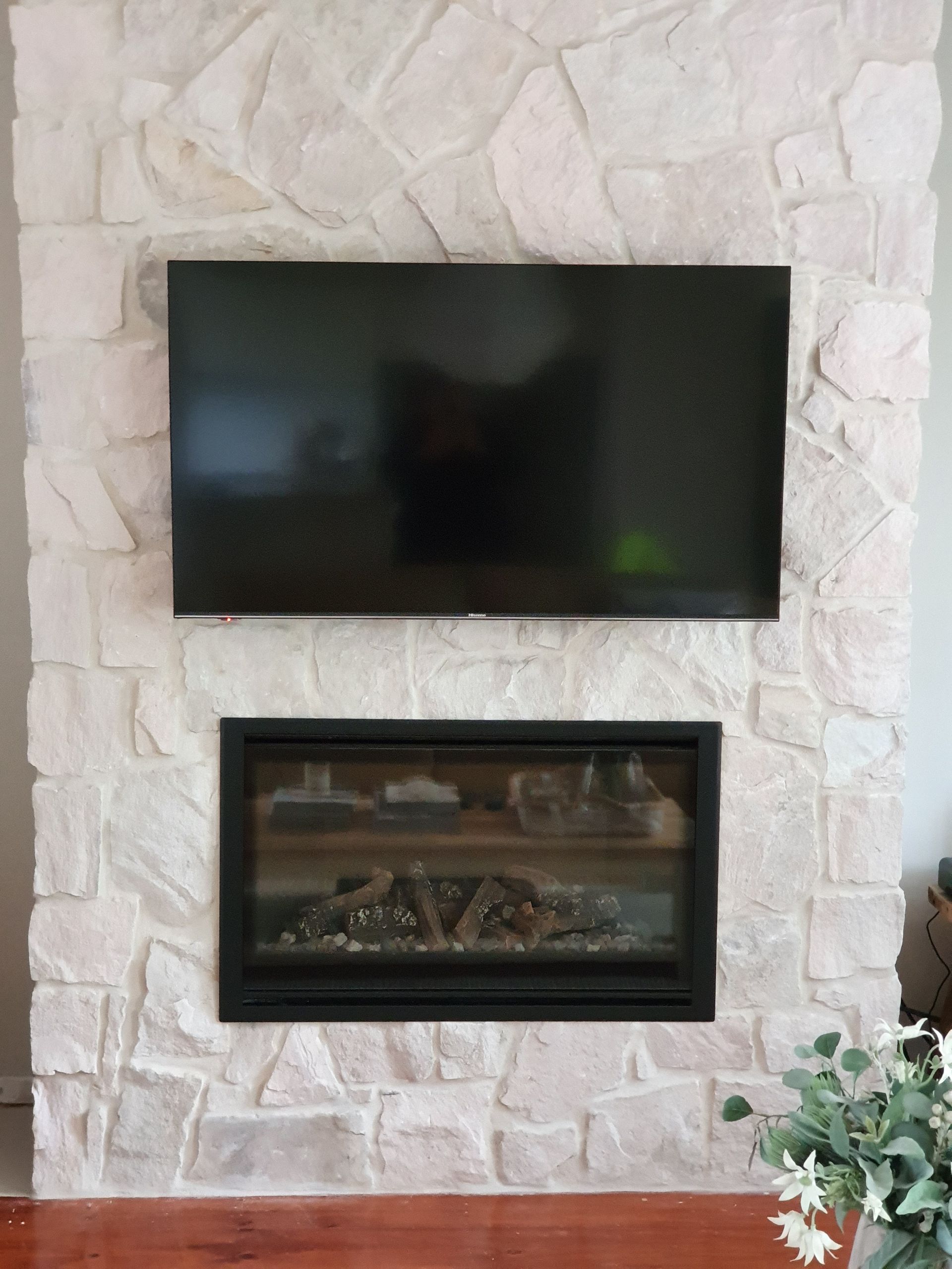 TV on a wall.