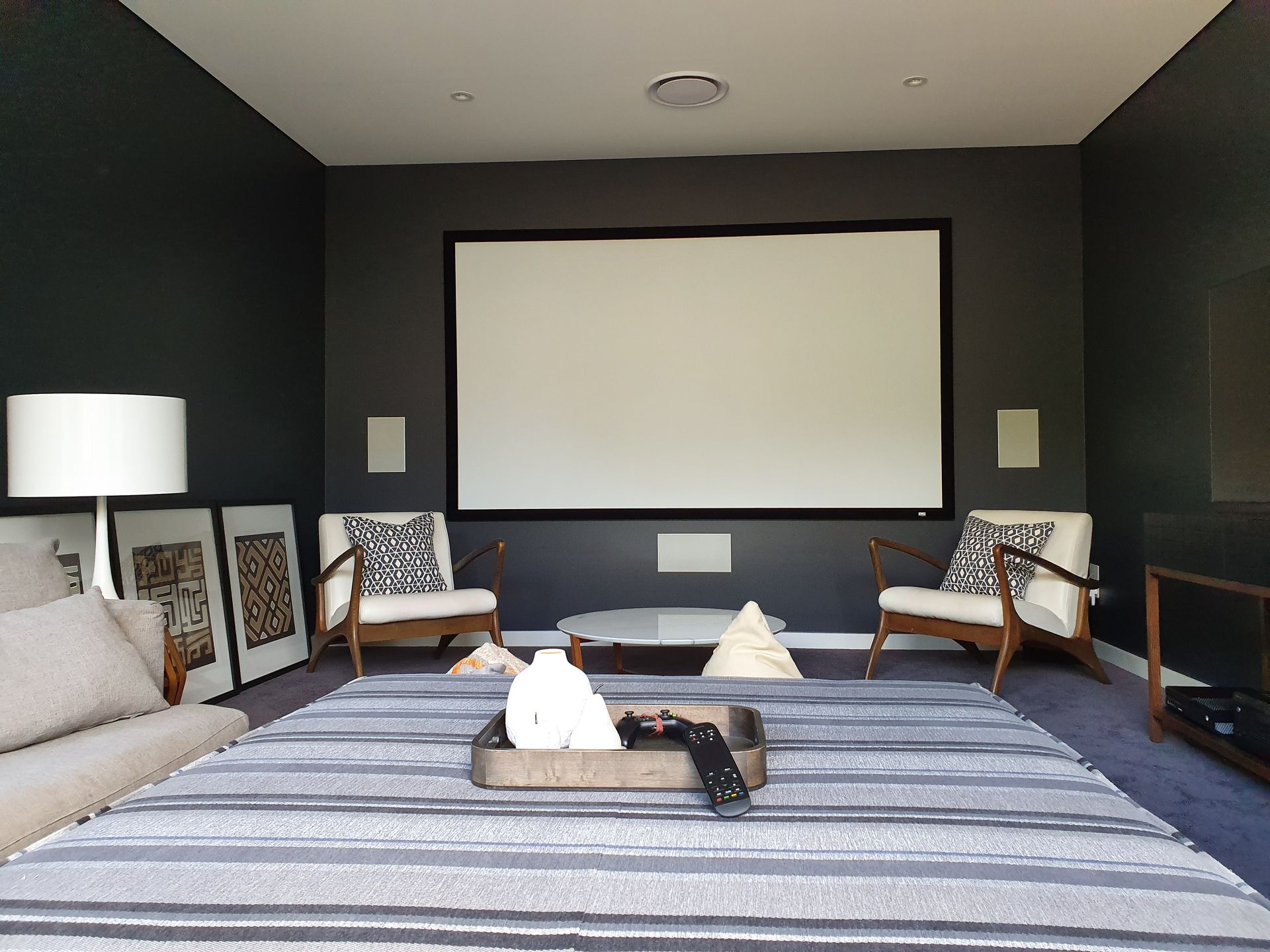 TV on a wall.