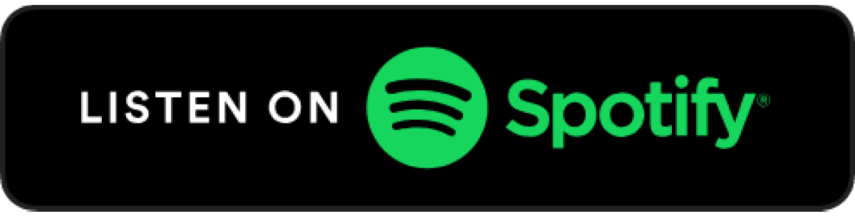 Listen on Spotify button with green Spotify logo on a black background