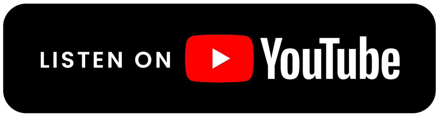 Black “Listen on YouTube” button with red YouTube play icon and white text