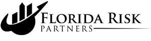 Florida Risk Partners logo in black and gray with stylized rising bars and arrow icon