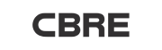 CBRE logo in black text on a white background