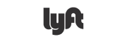 Lyft logo in dark gray on a white background