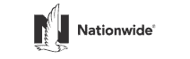 Nationwide logo with blue building and eagle icon on white background