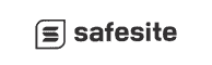 Safesite logo with black text and icon on a white background