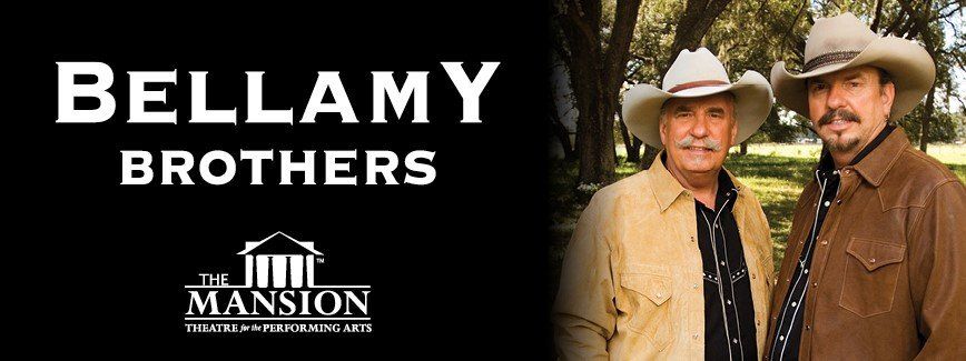 Two men in cowboy hats and jackets stand outside under trees. Text reads 