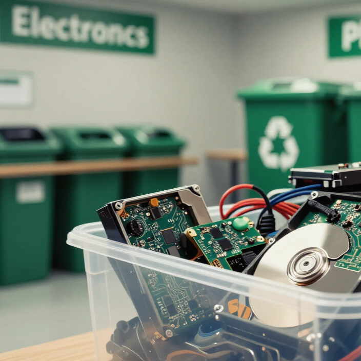 5th Anniversary E-Waste Recycling Event logo in green and gray text
