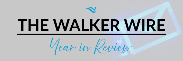 The Walker Group Wire logo with blue script “Year-in Review” on a light background.