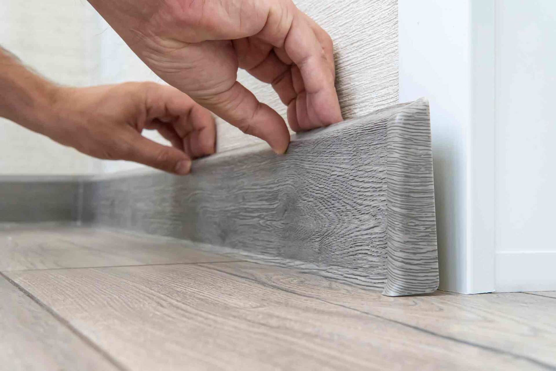 Installing Floor Skirting Board — San Antonio, TX — FHL Foundations and Remodeling Installing Floor Skirting Board — San Antonio, TX — FHL Foundations and Remodeling