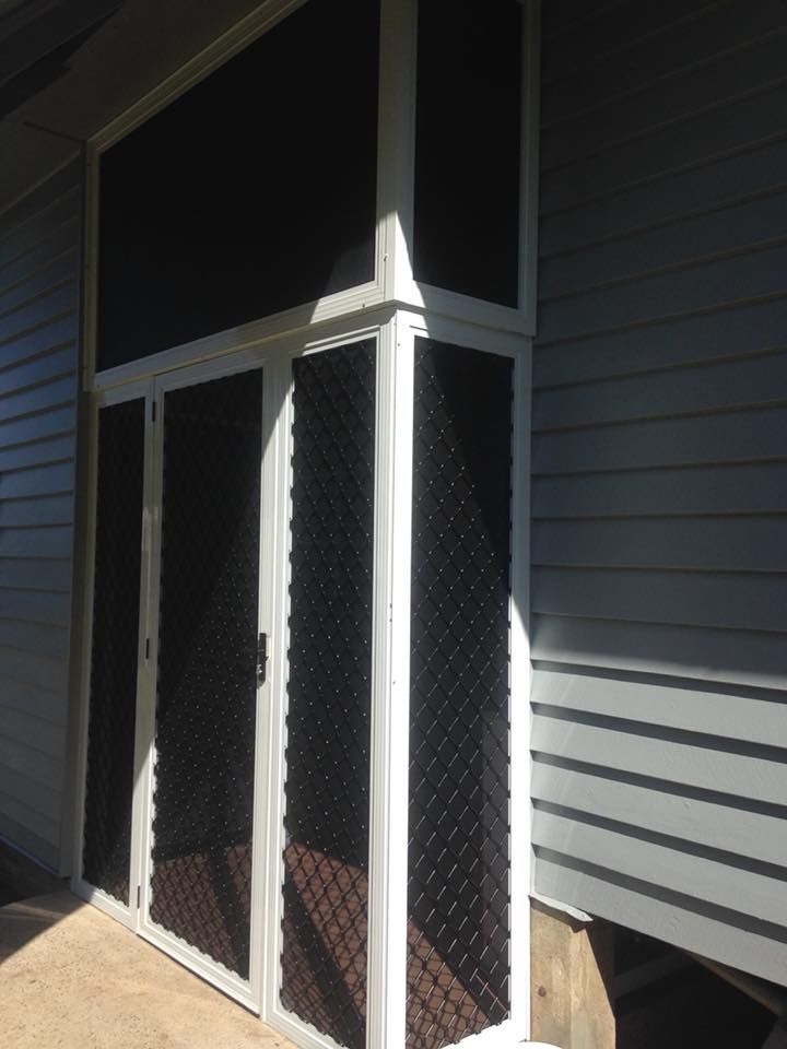 White-framed Screen Doors and Side Panels — Innisfail Glass & Aluminium in Innisfail, QLD