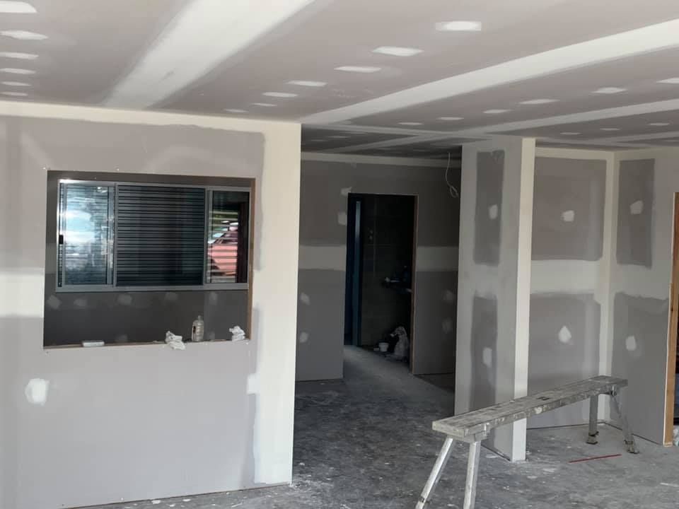 Interior Construction Site With Drywall on Walls and Ceiling — Innisfail Glass & Aluminium in Tully, QLD