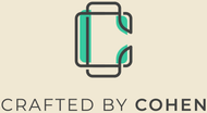 Logo with teal and gray abstract icon above the text &ldquo;CRAFTED BY COHEN&rdquo;