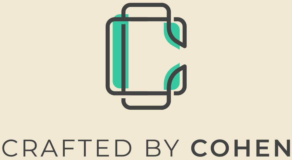 Logo with teal and gray abstract icon above the text &ldquo;CRAFTED BY COHEN&rdquo;