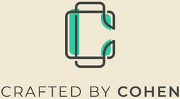 Logo with teal and gray abstract icon above the text &ldquo;CRAFTED BY COHEN&rdquo;