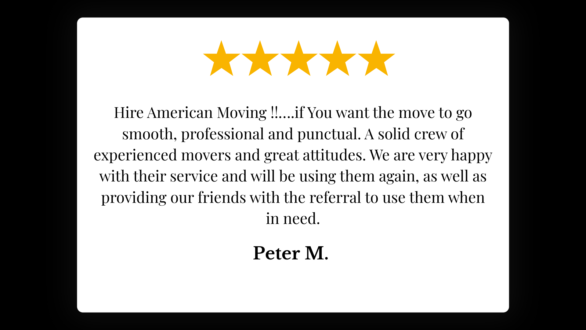 A customer review of 