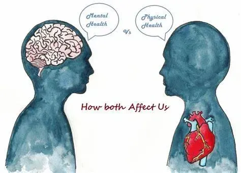 Illustration showing the connection between physical and mental health, highlighting the importance of holistic care.