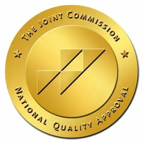 Gold badge for Joint Commission accreditation, representing excellence in healthcare compliance and patient safety.