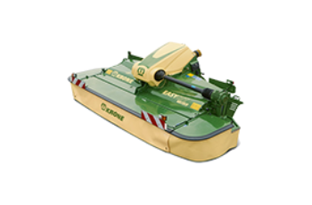 Green and Yellow Mower With Front-mounted Cutting Head on a White Background — Casali's in Mareeba, QLD