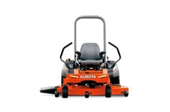 Front View of an Orange Kubota Zero-turn Lawn Mower on a White Background — Casali's in Mareeba, QLD
