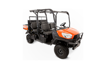 Orange and Black Off-road Utility Vehicle With Roll Cage on White Background — Casali's in Mareeba, QLD