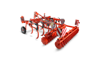Red Agricultural Tillage Machine With Multiple Tines and Rollers, Isolated on White Background — Casali's in Mareeba, QLD